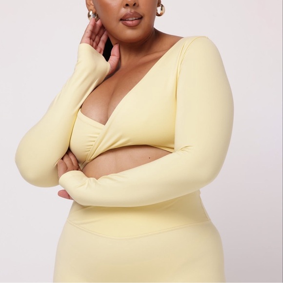 Saski Aurora Long Sleeve Crop | Daisy - Picture 3 of 3